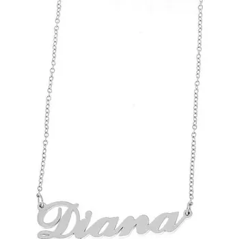 Náramek Ewena Řetízek z oceli se jménem Diana stříbrný