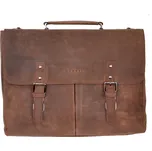 Bugatti briefcase with flap brown