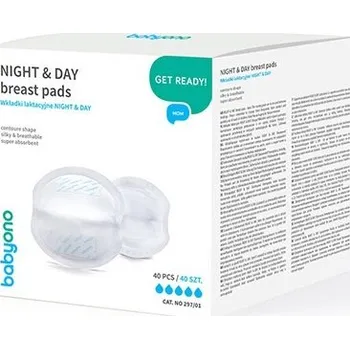 Těhotenské spodní prádlo BabyOno Vložky do podprsenky Night & Day 40 ks