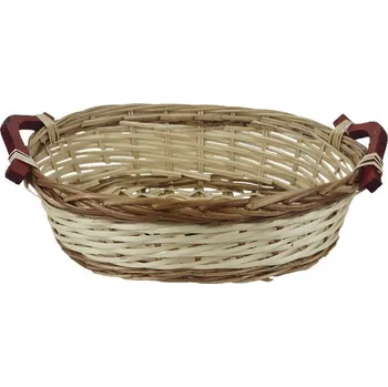 Truhlík Košík oválný bílý P2408/1