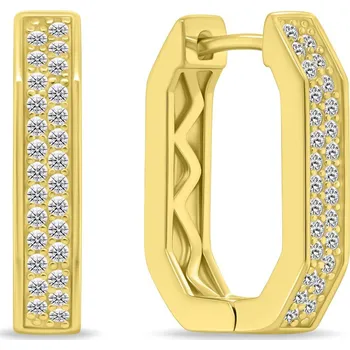 Náušnice Brilio Silver Pozlacené náušnice se třpytivými zirkony EA1138Y (Ag925/1000, 5,1 g)