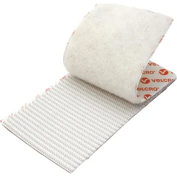 VELCRO Nalepovací příchytky obdélníkové 50 mm × 100 mm, 2 ks, bílé