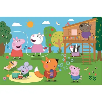 Puzzle Trefl Puzzle Prasátko Peppa: Zábava v trávě MAXI 24 dílků