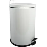 MSV pedálový odpadkový koš Unis, bílý, ocel, 20 l