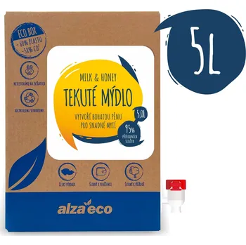 Péče o ruce AlzaEco Tekuté mýdlo Milk & Honey 5 l