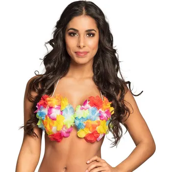 Karnevalový doplněk Boland Květinová havajská podprsenka