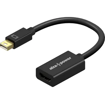 Datové redukce AlzaPower Core Mini DisplayPort (M) to HDMI (F) 4K 30Hz černý