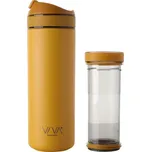 VIVA SCANDINAVIA RECHARGE ANYTIME Termohrnek s infuzérem 460 ml hořčičně žlutý