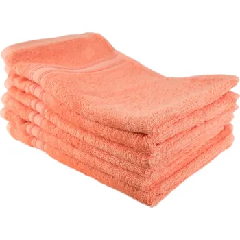 Ručník DOMMIO Sada bambusových ručníků na ruce 6 ks 30 × 50 cm, lososová