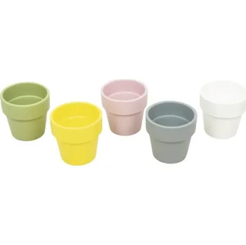 Květináč Obal na květináč keramický Olivia Ø 5,5 x 6 cm 1 ks, mix pastelových barev