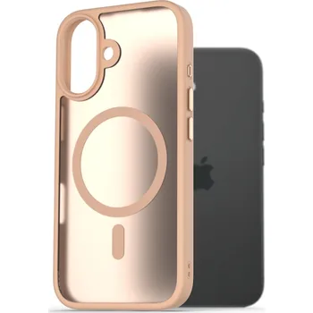 Pouzdro na mobilní telefon AlzaGuard Matte Case Compatible with Magsafe pro iPhone 16 pískově žlutý