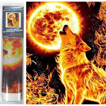 Diamantové malování NORIMPEX Ohnivý úplněk 30 × 40 cm