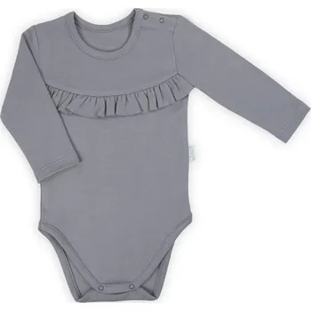 Kojenecké body s dlouhým rukávem Nicol Sara šedá 74 (6-9m)