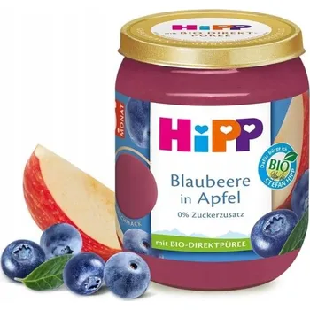 Dětská výživa HiPP BIO Dezert Jablka s borůvkami 160g od 5. měsíce