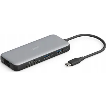 Dokovací stanice DIGITUS USB Typ C, 7 portů, HDMI 4K/60Hz, PD 3.0