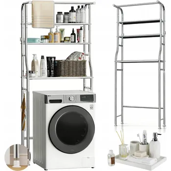 Koupelnový nábytek KOUPELNOVÁ POLICE NAD PRAČKU WC 3-PATROVÁ REGÁL SKŘÍŇKA STOJAN ORGANIZÉR