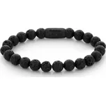 Rebel & Rose Pánský náramek Black Moon-All-Black 8 mm RR-80071-B-M
