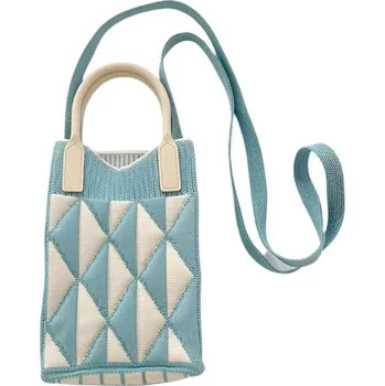 ANNAM Mini taška crossbody světle modrý trojúhelník 25 × 11 cm