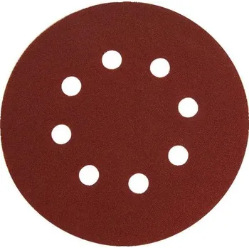 Brusný papír Extol Premium (8803568) papír brusný výsek, suchý zip, bal. 10ks, 8 otvorů, pr.125mm, P240