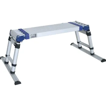 Žebřík GYS hliníková skládací plošina se schůdky, délka 109 -175 cm, výška 50 - 90 cm