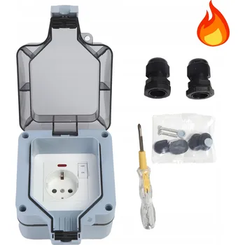 Elektrická zásuvka VODĚODOLNÁ ZAHRADNÍ ZÁSUVKA IP66 VENKOVNÍ ELEKTRICKÁ PŘÍPOJKA