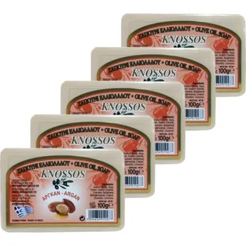 Péče o ruce KNOSSOS Řecké olivové mýdlo s vůní arganu 100 g, 5 ks