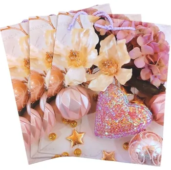 GOBA Vánoční L Růžové Vánoce - balení 3 ks