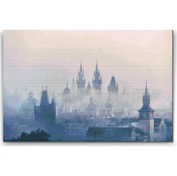 Diamantové malování Painting Queens Diamantové malování Ranní Praha, 60 × 80 cm, bez rámu, hranaté