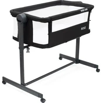 Dětská postýlka Baby Mix Přístavná postýlka Rose, černá