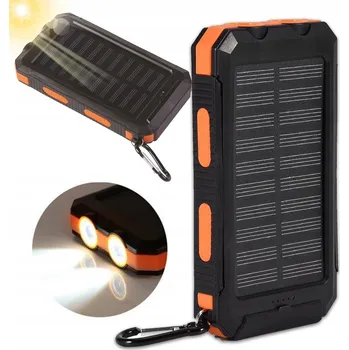 Powerbanka VELKÁ SOLÁRNÍ POWERBANKA VODĚODOLNÁ s kompasem 2xUSB SILNÁ SVÍTILNA 26800mAh
