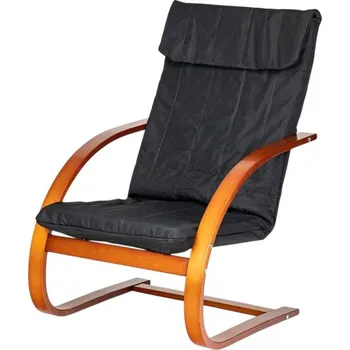 Křeslo ModernHome TXWQM-31 Finské houpací křeslo ořech/černé