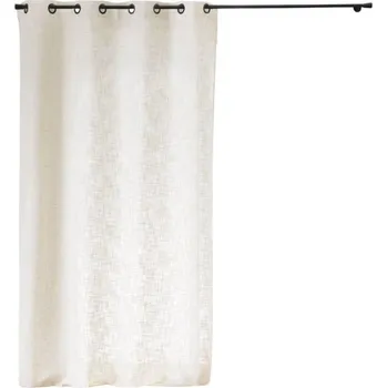 Sprchový závěs Douceur d'intérieur Závěs s kroužky, efekt lnu, ILIN, 140 × 260 cm