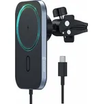 Swissten magnetický držák do auta s bezdrátovým nabíjením 15W (MagSafe compatible)