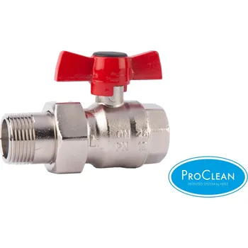 Ventil HERZ Kulový kohout HERZCULES šroubení / F ovládání páka Silumin Dimenze: DN15, #: 1221111