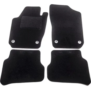 autokoberec ACI textilní koberce pro VW Polo 09- černé (pro oválné příchytky) sada 4 ks