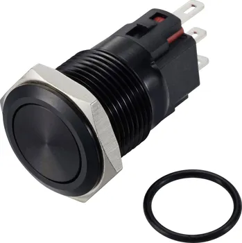 TRU COMPONENTS TC-12647496 tlačítko 250 V/AC 3 A 1x vyp/(zap) IP65 bez aretace Eloxovaný hliník 1 ks