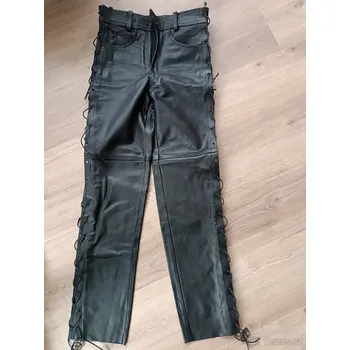 Moto kalhoty Moto kožené kalhoty Biker S pas 78 cm