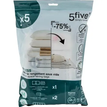 Pytel na prádlo 5FIVE Sada vakuových pytlů 5 ks