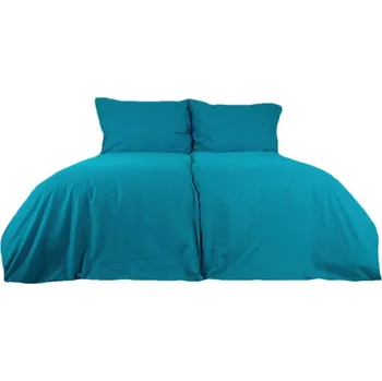 Povlečení B.E.S. - Petrovice Povlečení bavlna jednobarevné uzavírání zip - tyrkysové 140 × 220 cm