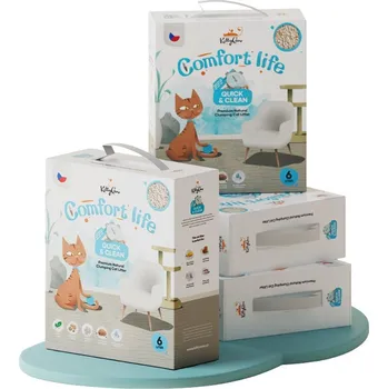 Podestýlka pro kočku KittyCare Stelivo Quick & Clean 4 × 6 l
