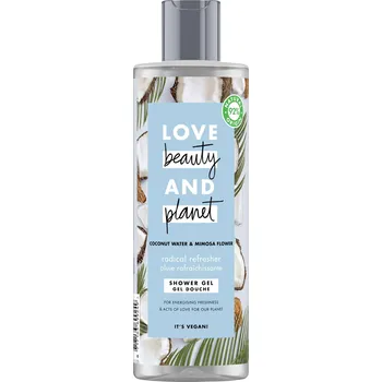 Koupelová kosmetika LOVE BEAUTY AND PLANET Radical Refresher Sprchový gel s kokosovou vodou a květem mimózy 400 ml