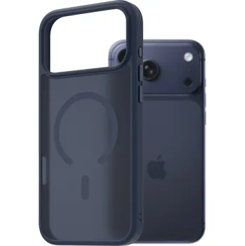Pouzdro na mobilní telefon AlzaGuard Matte Case Compatible with MagSafe pro iPhone 17 Pro Max tmavě modrý