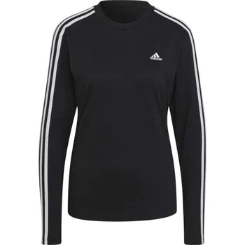 Dámské tričko adidas 3-STRIPES LONG SLEEVE TEE L Černá, Bílá