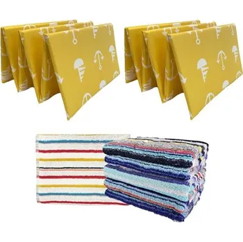 Zahradní lehátko Kaptan Set žlutá kotva 2 ks + dárek osuška