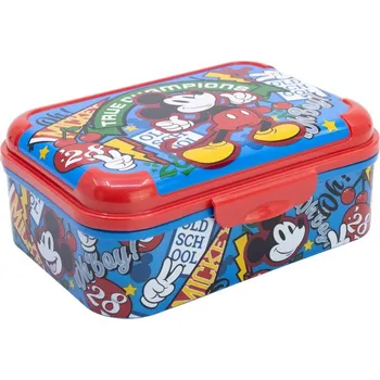 Svačinový box STOR Plastový svačinový box Mickey Mouse s klipovým uzávěrem, 81143