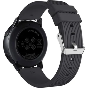 Příslušenství k chytrým hodinkám Eternico Essential Vertical Grain Silver Buckle universal Quick Release 20mm černý