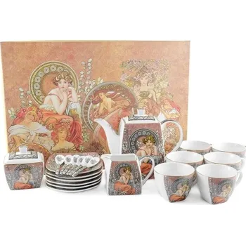 Home Elements luxusní čajová souprava pro 6 osob, Mucha tmavý