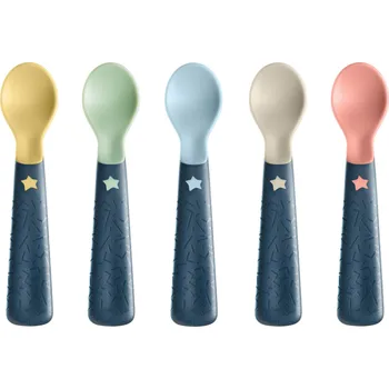 Příbor Tommee Tippee Easigrip široké lžičky 4m+, 5 ks