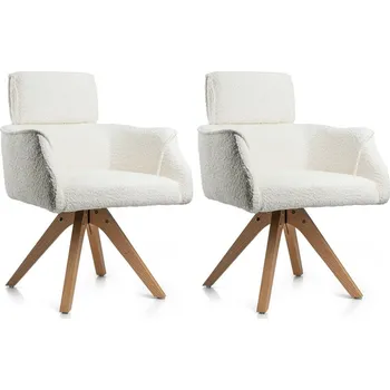 Jídelní židle Sada 2 ks jídelních křesel Ambra krémová