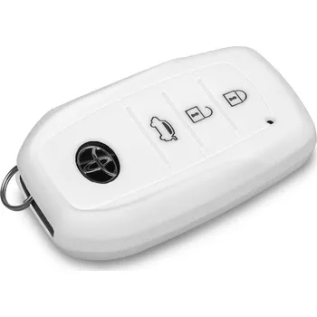 Ochranné silikonové pouzdro na klíč pro Toyota, barva bílá